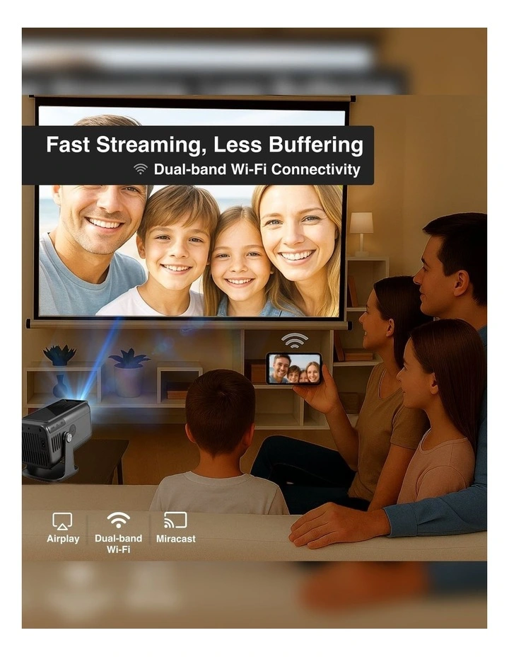 Laser 1080p Smart Android Multi-Angle LED Projector image 5