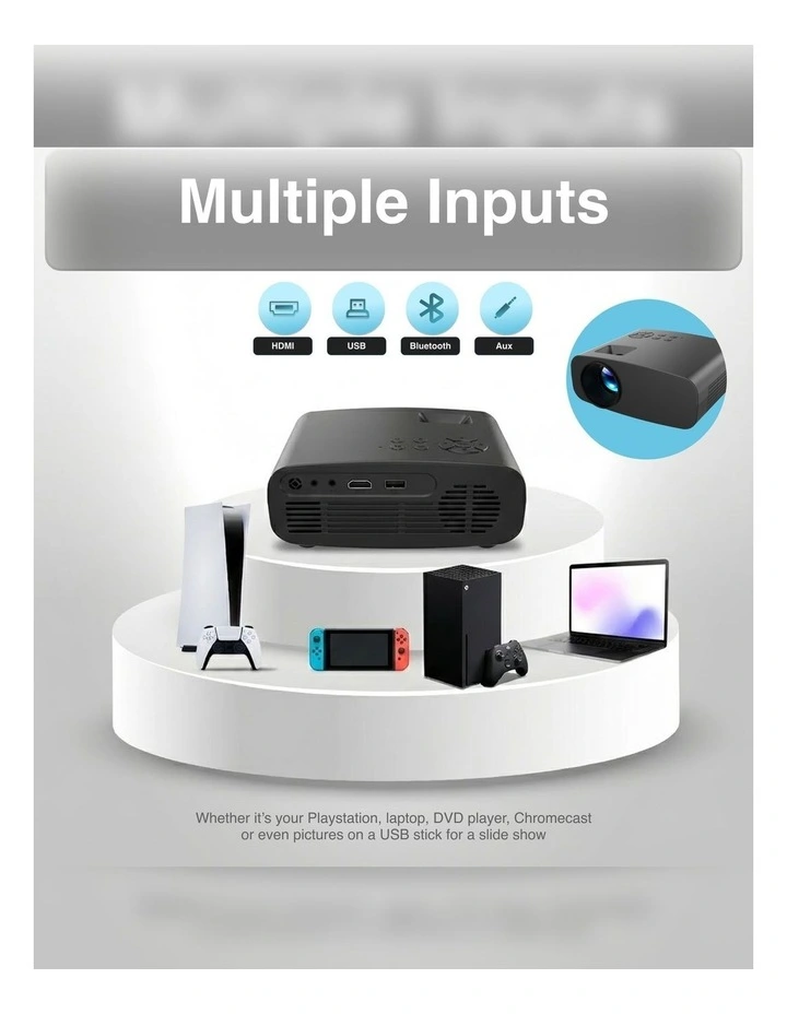 Laser 720p Movie and Gaming Projector With Bluetooth PJ-150HD-663 image 7