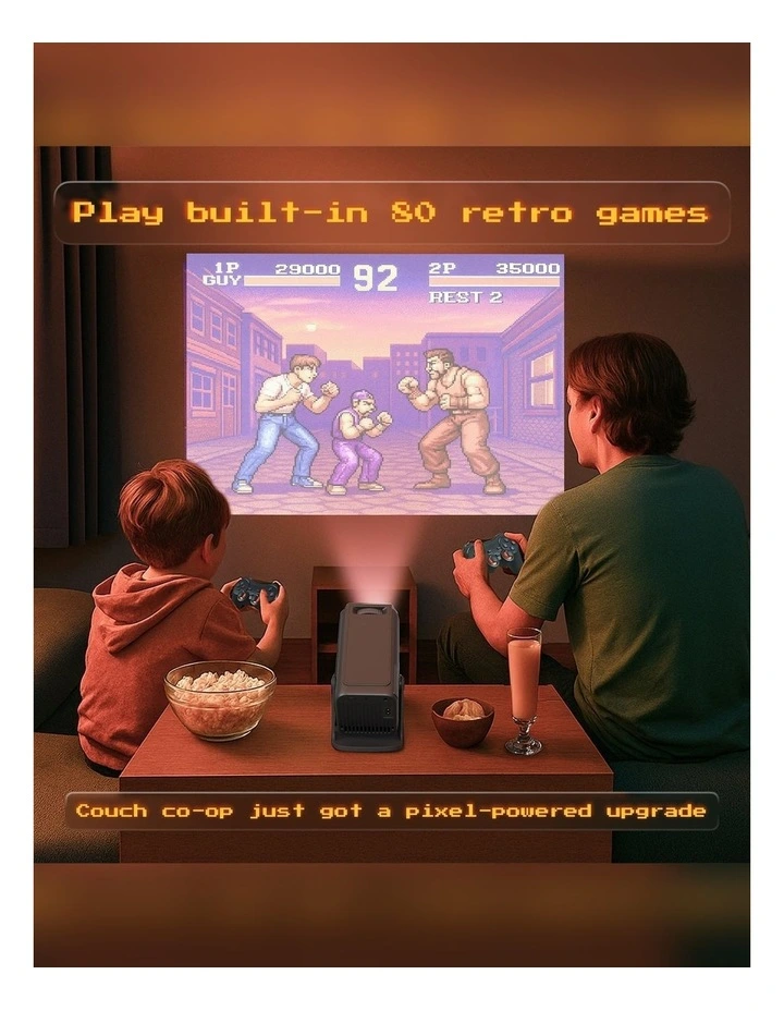 Laser Smart Gaming Projector With 80 Games And Controllers PJ-GH803B-168 image 4