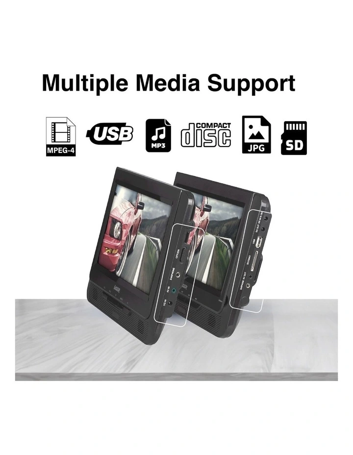 Laser Dual Screen Portable DVD Player with 9 Inch Displays DVD-PT9-DUALD image 5