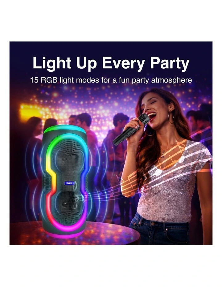 Laser Bluetooth RGB Party Speaker With Microphone SP-RG60BK-032 image 3