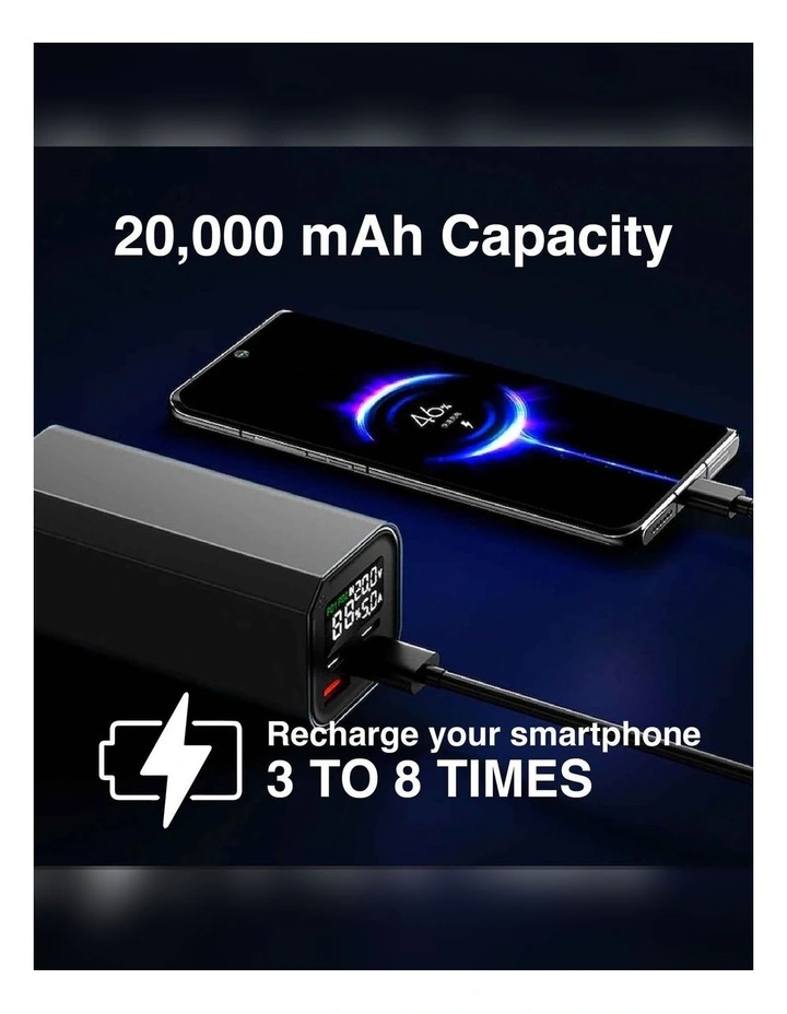 Laser 20000mAh 100W USB-C Laptop Power Bank PB-PD100W-491 image 3
