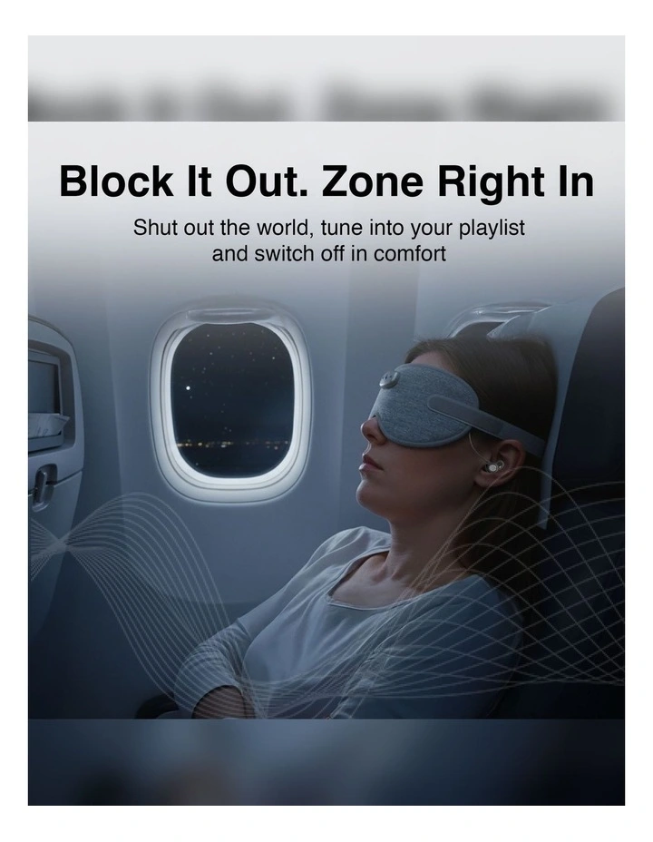 Laser Smart Sleeping Mask With Bluetooth Earphones AO-SM25GY-328 image 4