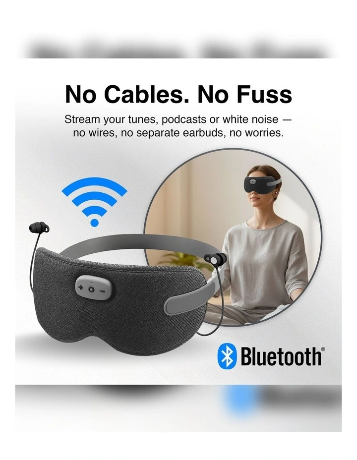 Laser Smart Sleeping Mask With Bluetooth Earphones AO-SM25GY-328 image 6