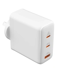 Monster 120W GaN USB-C/A Port Wall Charger - White