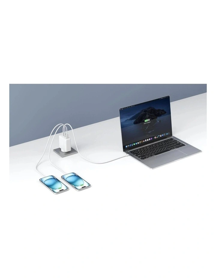 Monster 120W GaN USB-C/A Port Wall Charger - White image 5