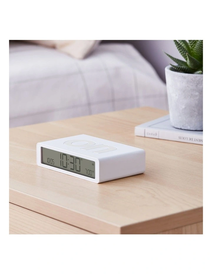 Flip Classic Reversible Alarm Clock - White image 4
