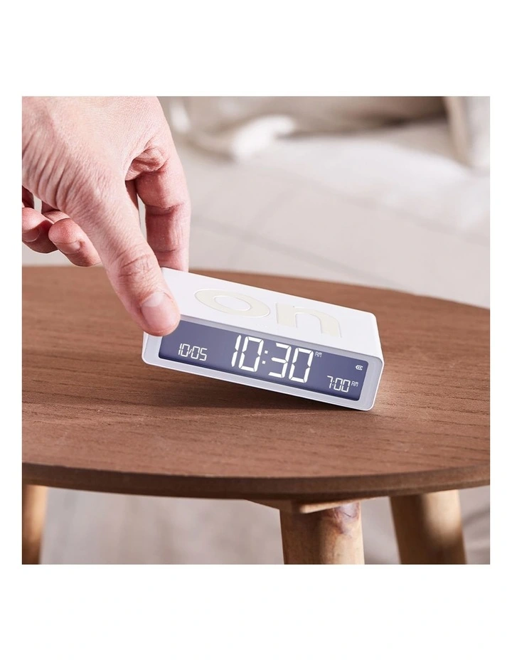 Flip Classic Reversible Alarm Clock - White image 5