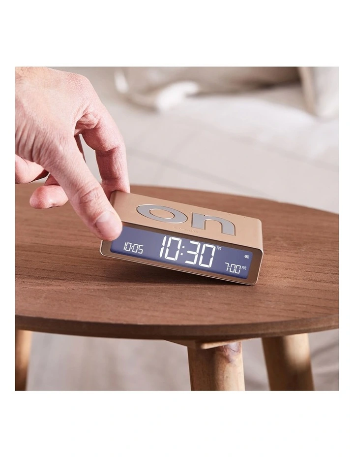 Flip Classic Reversible Alarm Clock - Gold image 5