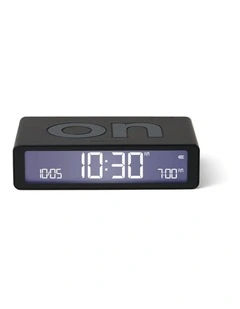 Flip Classic Reversible Alarm Clock - Black