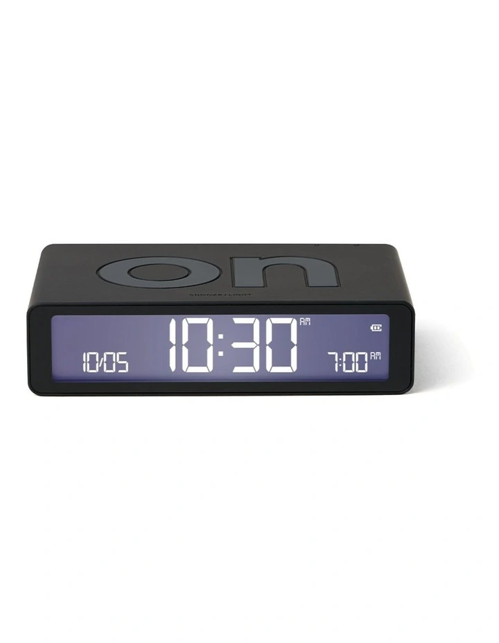 Flip Classic Reversible Alarm Clock - Black image 1
