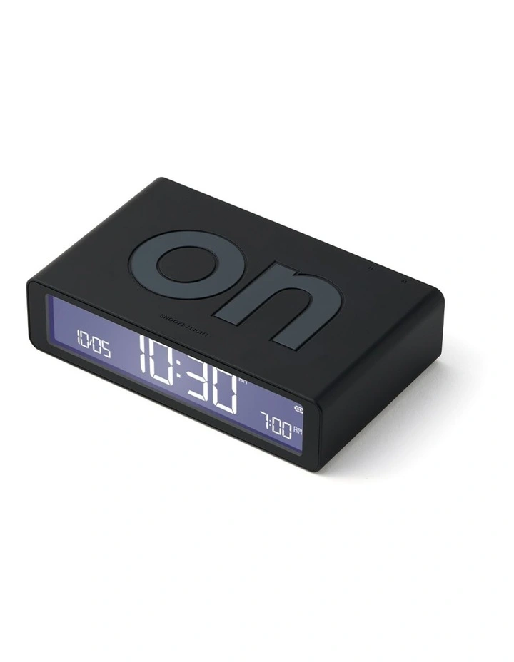 Flip Classic Reversible Alarm Clock - Black image 2