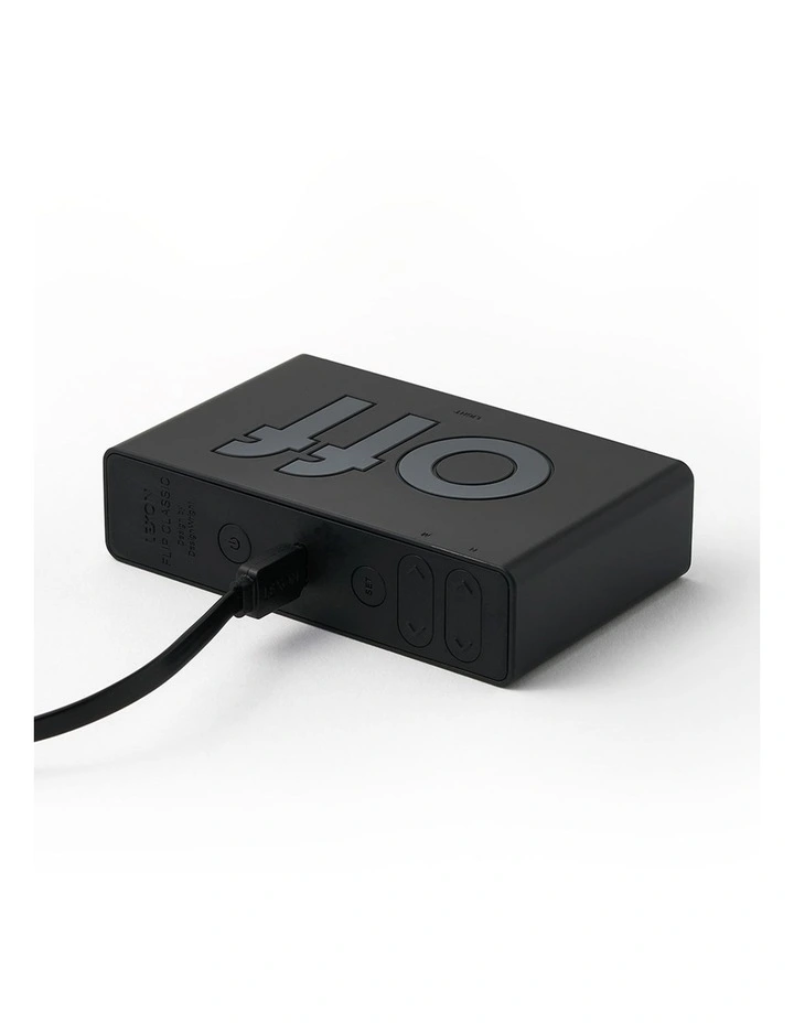 Flip Classic Reversible Alarm Clock - Black image 3