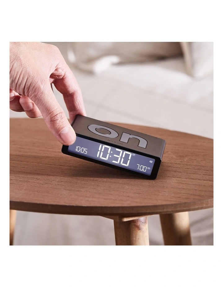 Flip Classic Reversible Alarm Clock - Black image 5