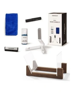 5 In 1 Record Cleaning Set & Crosley Record Storage Display Stand Bundle