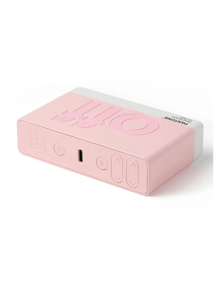 Flip Classic Reversible Alarm Clock PANTONE - Rose Pink image 2