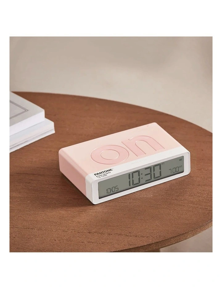 Flip Classic Reversible Alarm Clock PANTONE - Rose Pink image 3