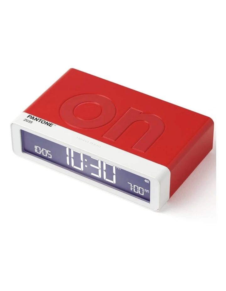 Flip Classic Reversible Alarm Clock PANTONE - 2035 Red image 2
