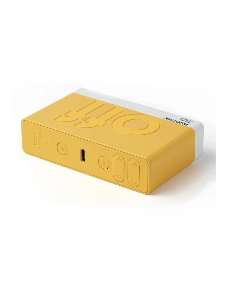 Flip Classic Reversible Alarm Clock PANTONE - Yellow image 3