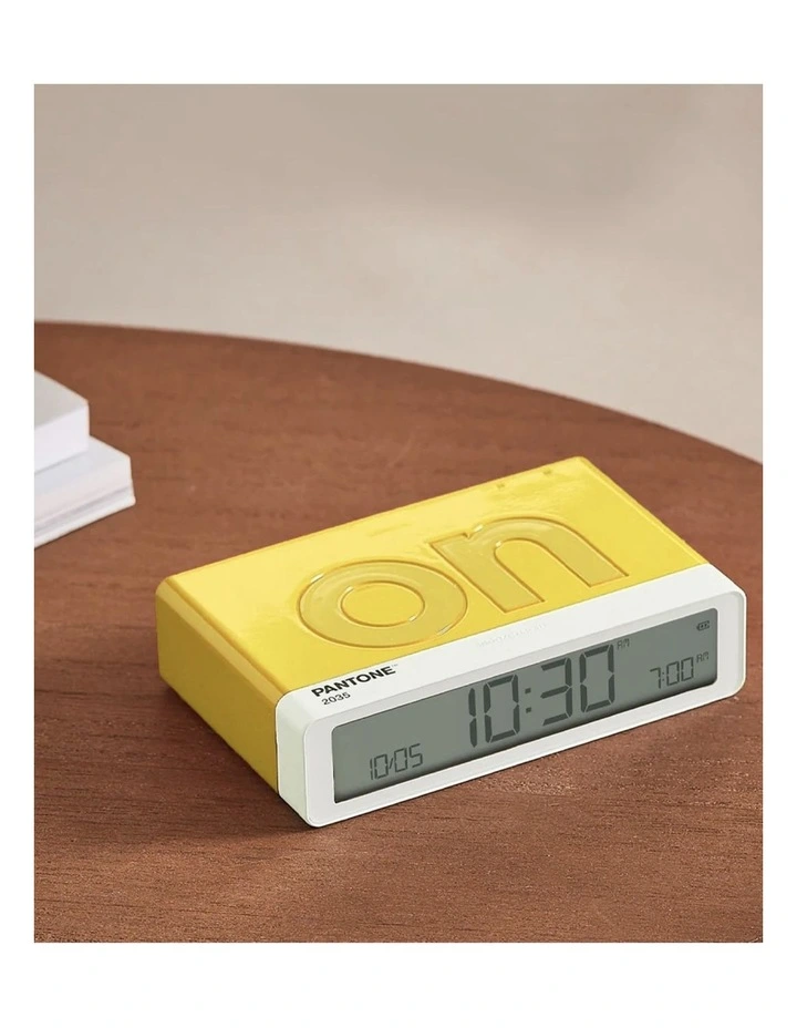 Flip Classic Reversible Alarm Clock PANTONE - Yellow image 4