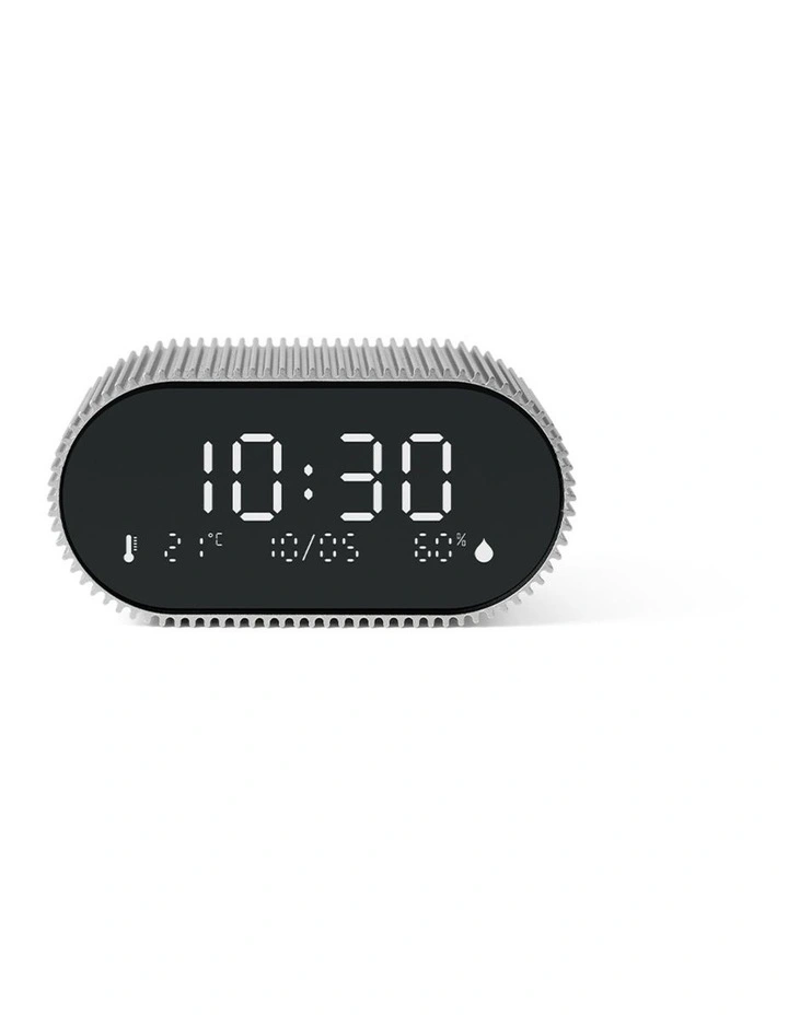 Ray Clock Lcd Alarm Clock With Temperature / Humidity Display - Alu Polish image 1