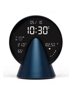 Lexon Conic Radio Alarm Clock With Fm & Built-In Bluetooth Speaker - Blue