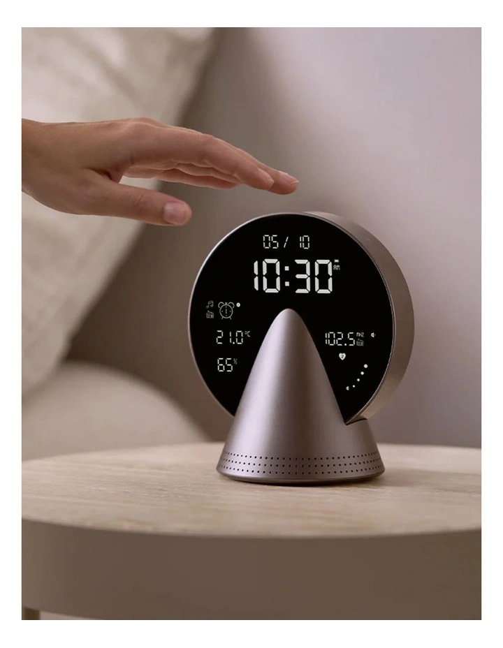 Lexon Conic Radio Alarm Clock With Fm & Built-In Bluetooth Speaker - Grey image 4