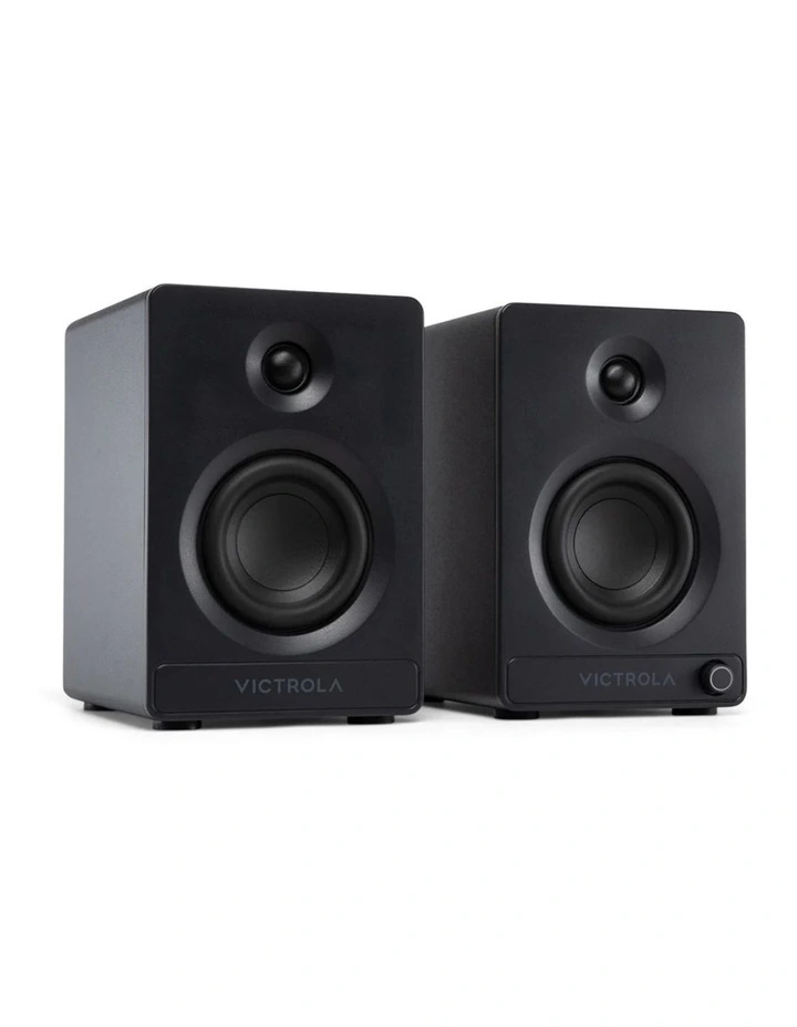 Victrola Tempo Bookshelf Speakers - Black image 1