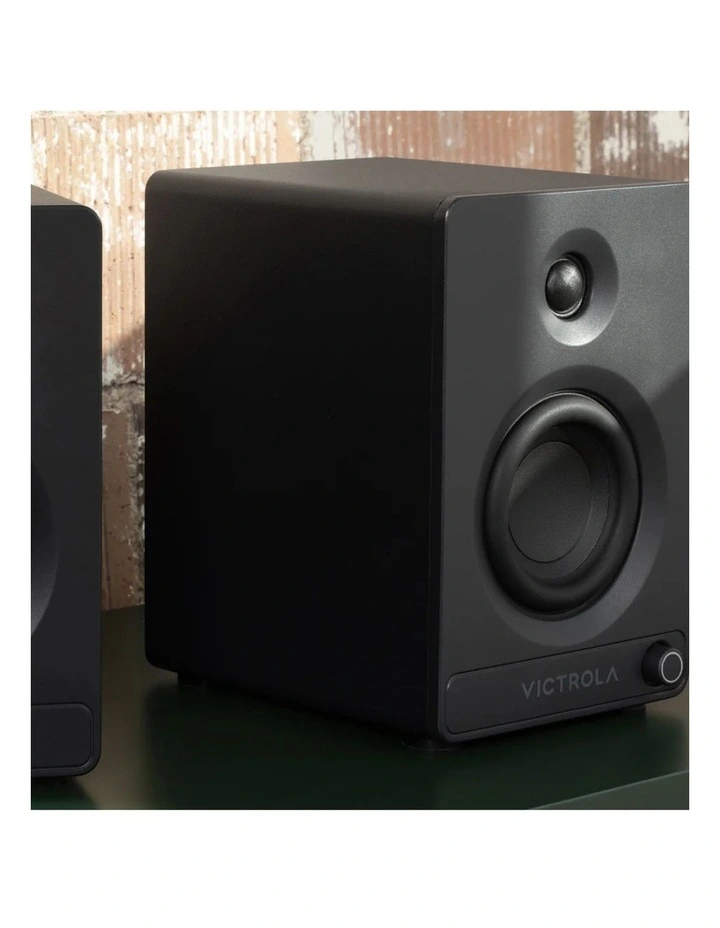 Victrola Tempo Bookshelf Speakers - Black image 4