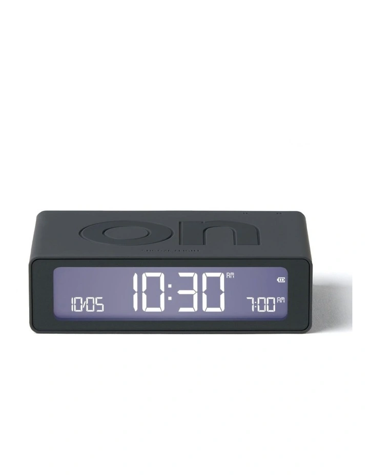 Lexon Flip Mini Reversible Alarm Clock - Grey image 1