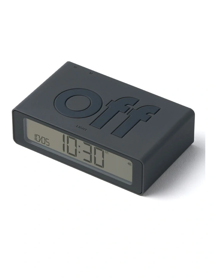 Lexon Flip Mini Reversible Alarm Clock - Grey image 2