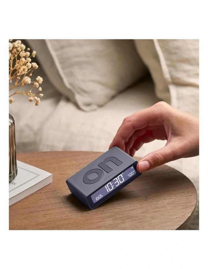 Lexon Flip Mini Reversible Alarm Clock - Grey image 5