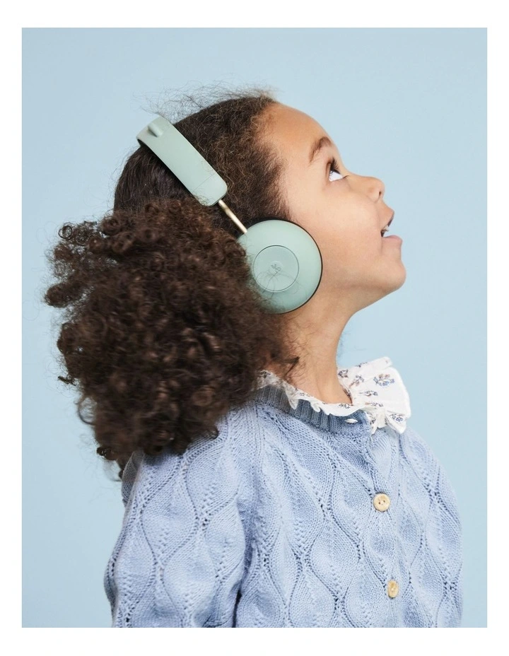 Kreafunk Kids Buzz Junior Bluetooth Headphones - Dusty Green image 4