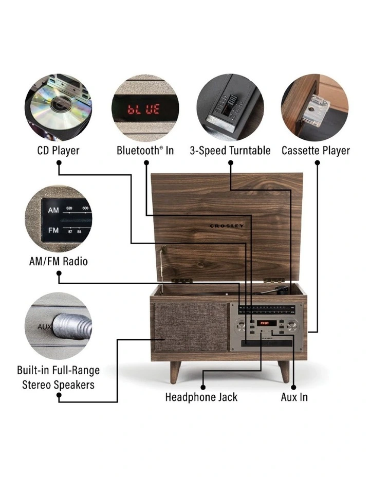 Crosley Serenade 8 in 1 Record Player image 2