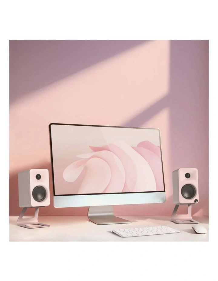 Kanto ORA 100W Powered Reference Desktop Computer Speakers with Bluetooth 5.0 Pink image 5