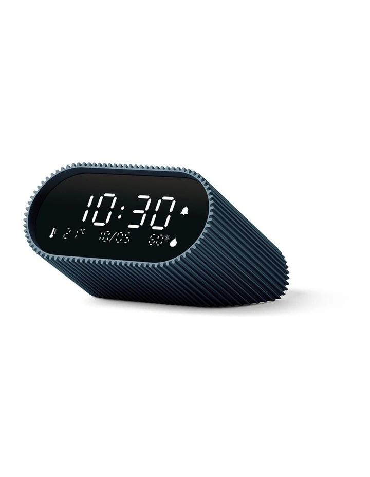 Lexon Ray Clock Lcd Alarm Clock With Temperature / Humidity Display - Blue image 3