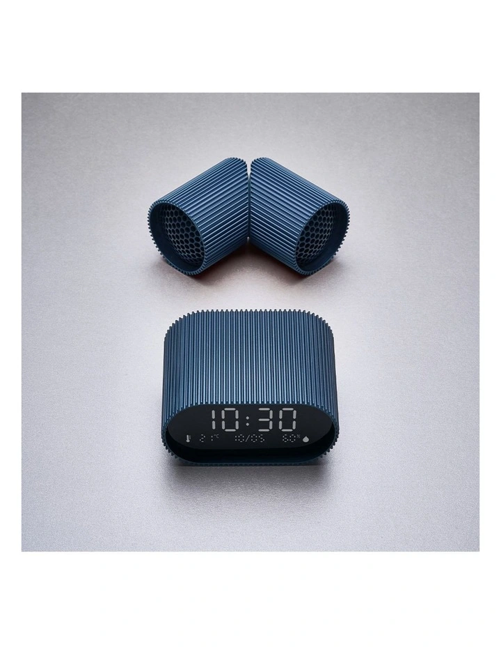 Lexon Ray Clock Lcd Alarm Clock With Temperature / Humidity Display - Blue image 6