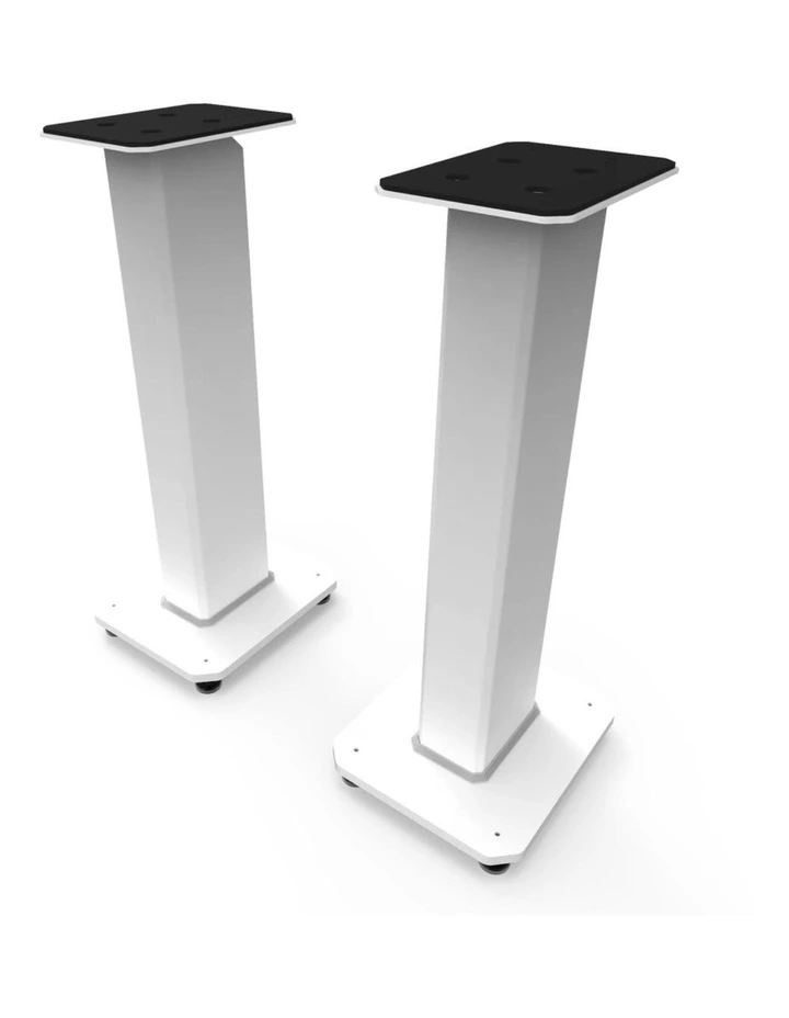 Kanto SX26W 26 Tall Fillable Speaker Stands with Isolation Feet - Pair, White image 1