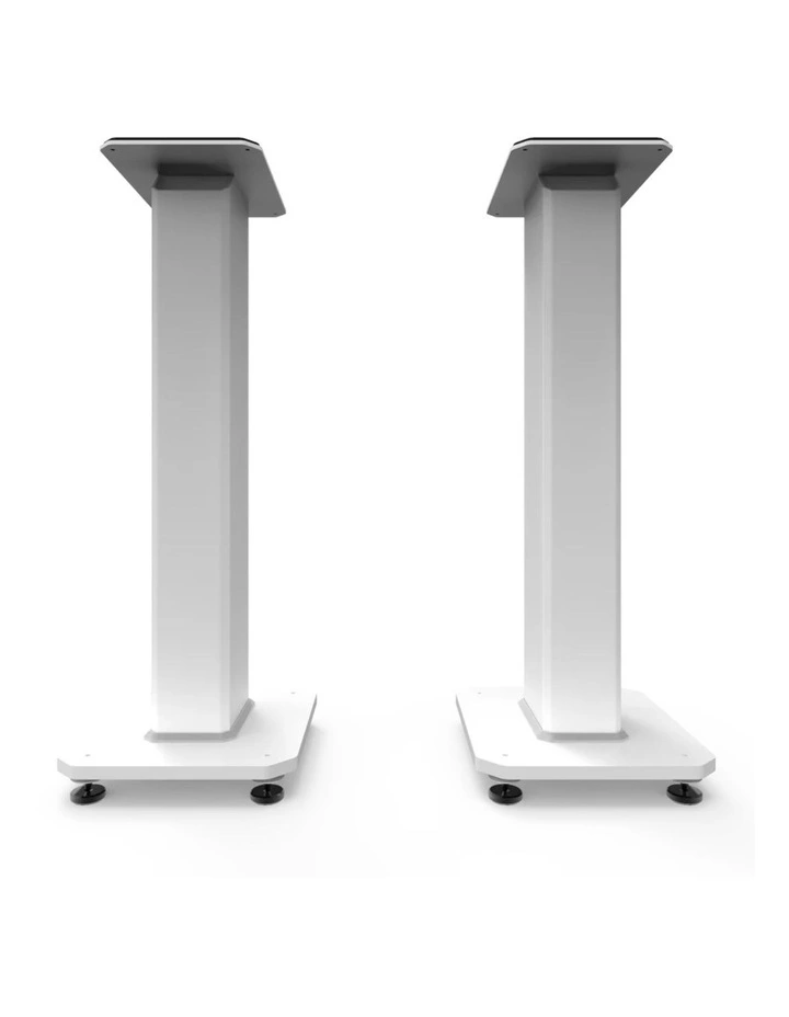 Kanto SX26W 26 Tall Fillable Speaker Stands with Isolation Feet - Pair, White image 2