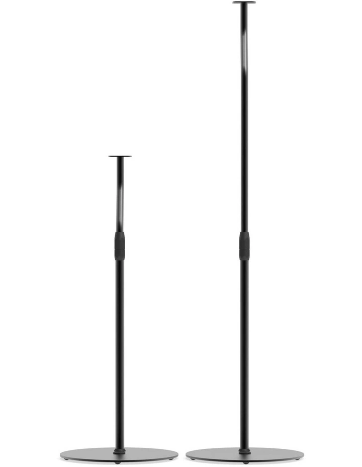 Kanto SLH Universal Height Adjustable Speaker Stands for Satellites up to 4.1 kg - Black, Pair image 1