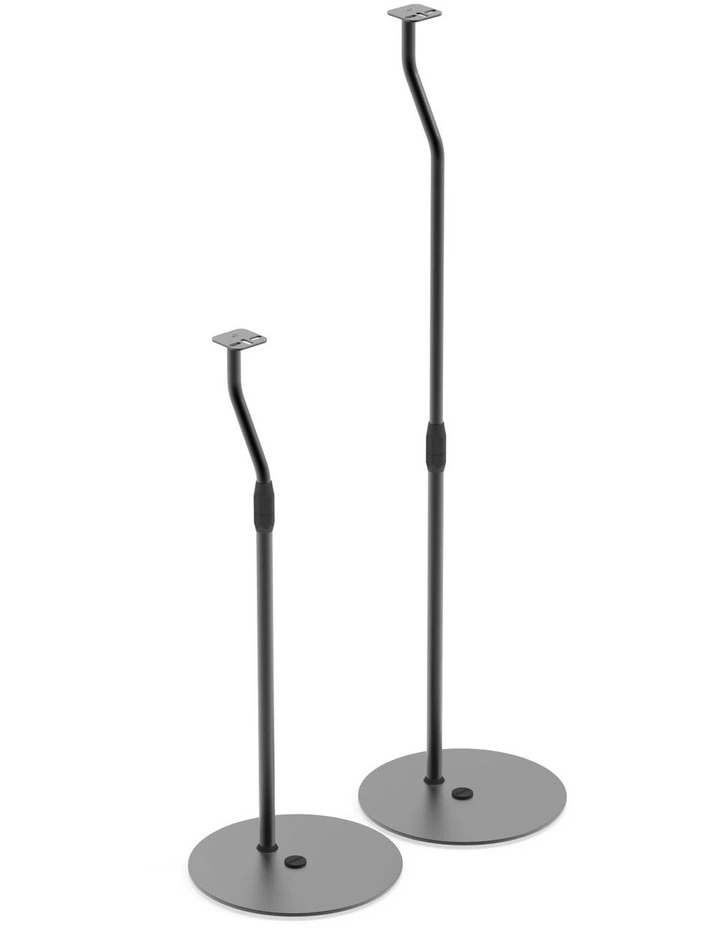 Kanto SLH Universal Height Adjustable Speaker Stands for Satellites up to 4.1 kg - Black, Pair image 2