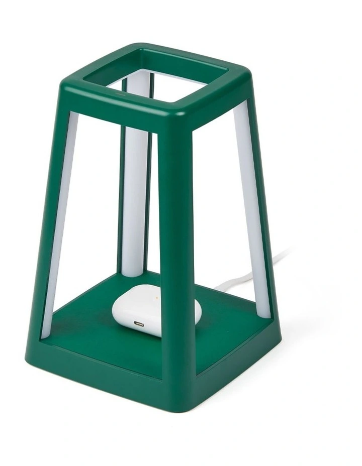 Lexon Lantern Portable Lamp With Built-In Wireless Charger - Green image 3