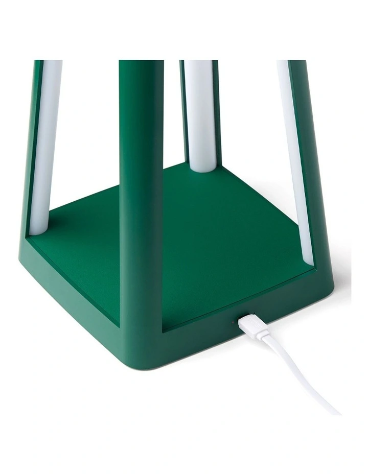 Lexon Lantern Portable Lamp With Built-In Wireless Charger - Green image 4