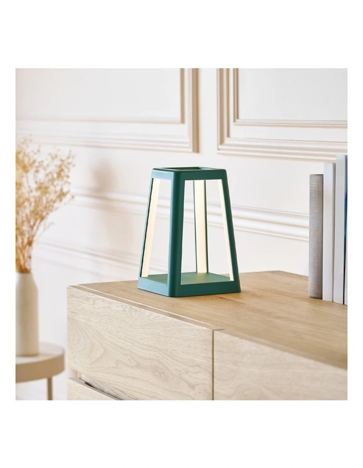 Lexon Lantern Portable Lamp With Built-In Wireless Charger - Green image 5