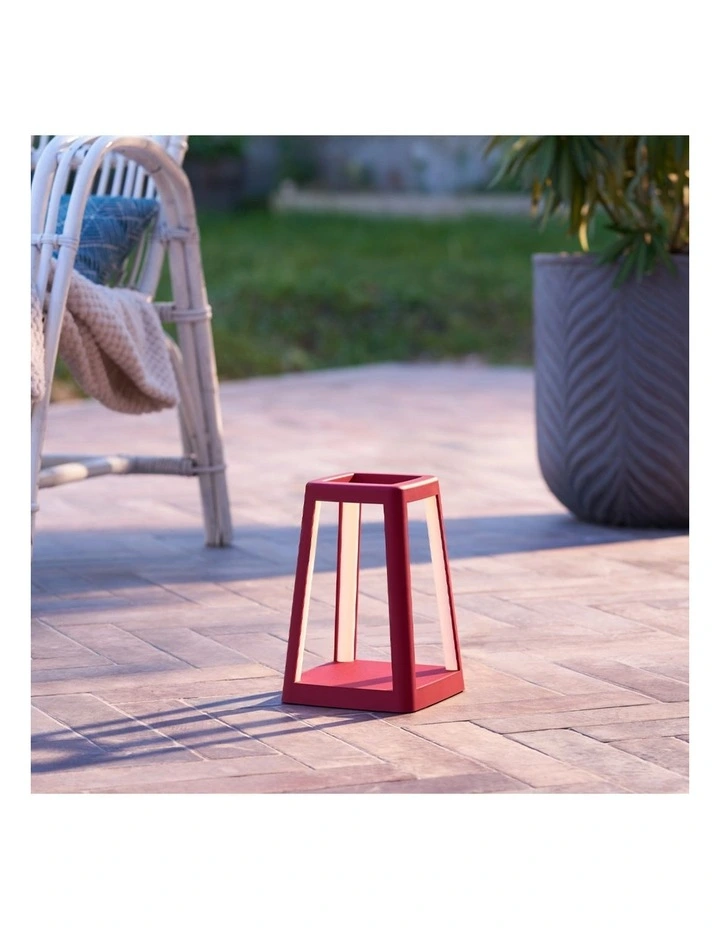Lexon Lantern Portable Lamp With Built-In Wireless Charger - Red image 6