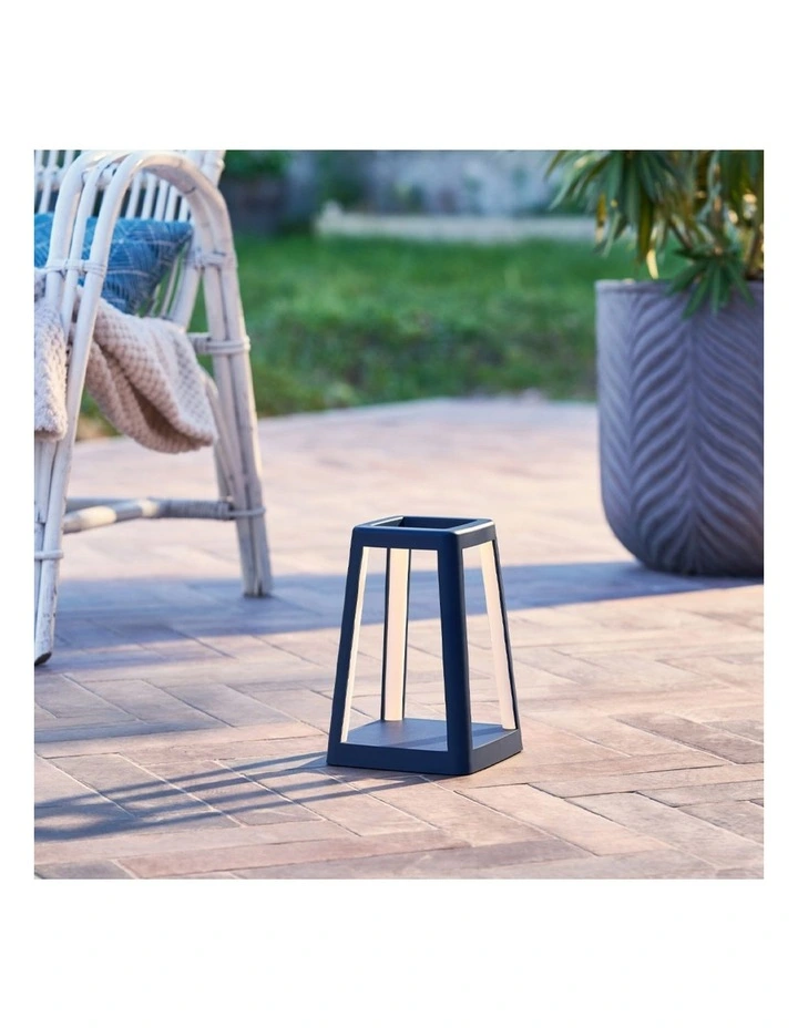 Lexon Lantern Portable Lamp With Built-In Wireless Charger - Blue image 5