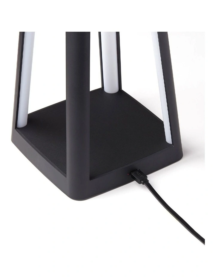 Lexon Lantern Portable Lamp With Built-In Wireless Charger - Black image 4