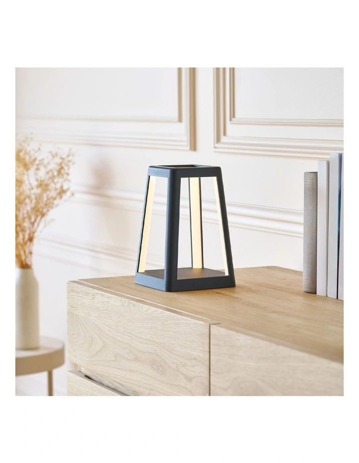 Lexon Lantern Portable Lamp With Built-In Wireless Charger - Black image 6