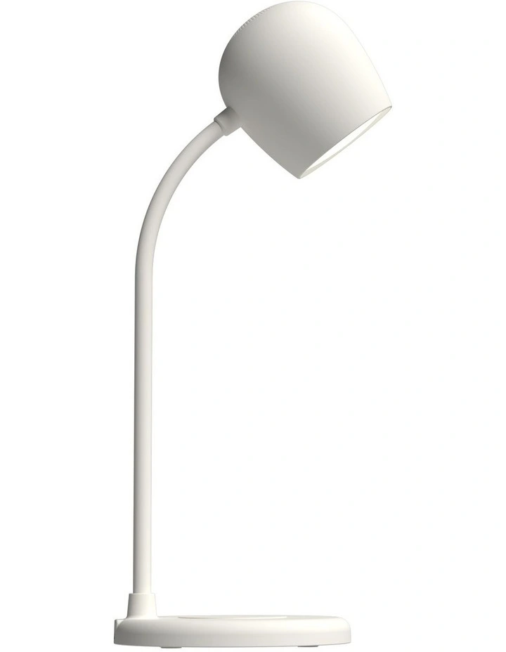 Kreafunk Ellie Lamp W/ Qi Charger And Bluetooth Speaker - White image 2