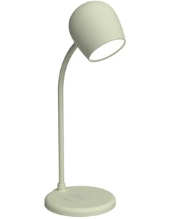 Kreafunk Ellie Lamp W/ Qi Charger And Bluetooth Speaker - Dusty Olive